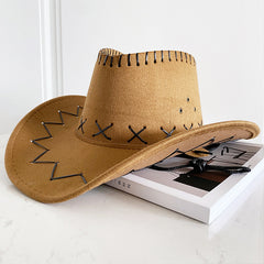 Western Denim American Retro Beaded Beach Sunhat