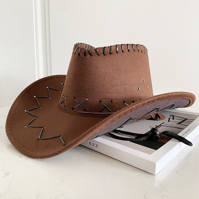 Western Denim American Retro Beaded Beach Sunhat