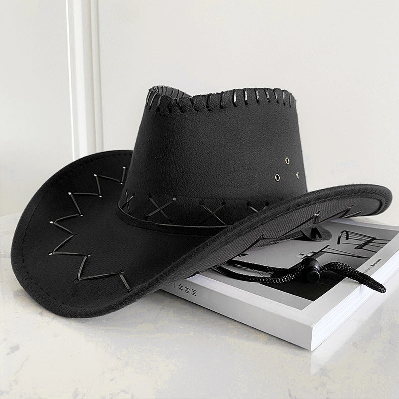Western Denim American Retro Beaded Beach Sunhat