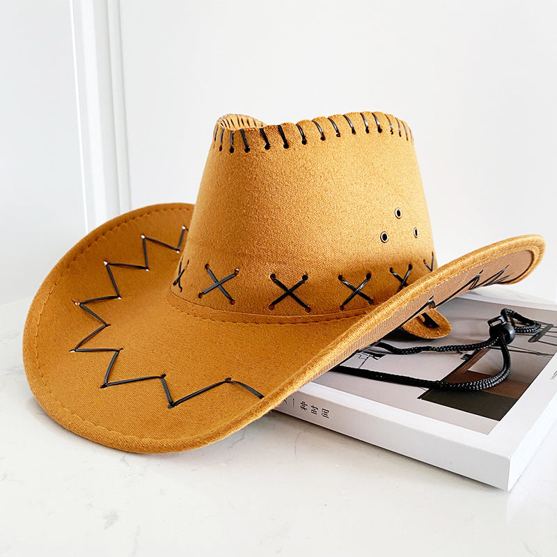 Western Denim American Retro Beaded Beach Sunhat