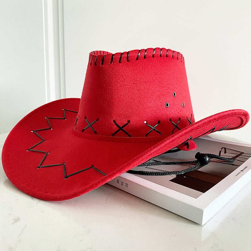 Western Denim American Retro Beaded Beach Sunhat
