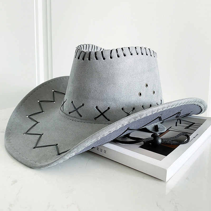 Western Denim American Retro Beaded Beach Sunhat