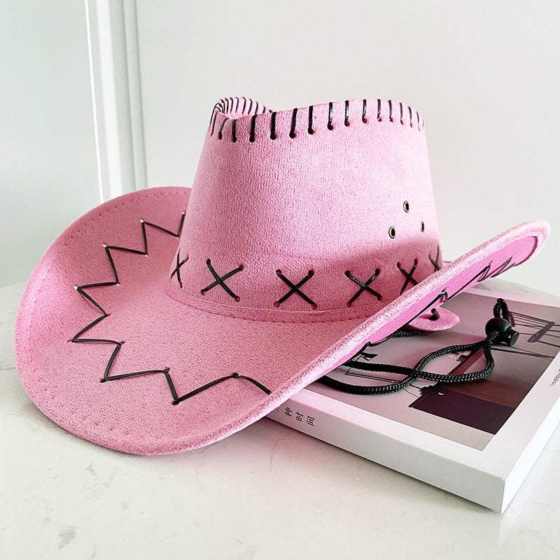 Western Denim American Retro Beaded Beach Sunhat