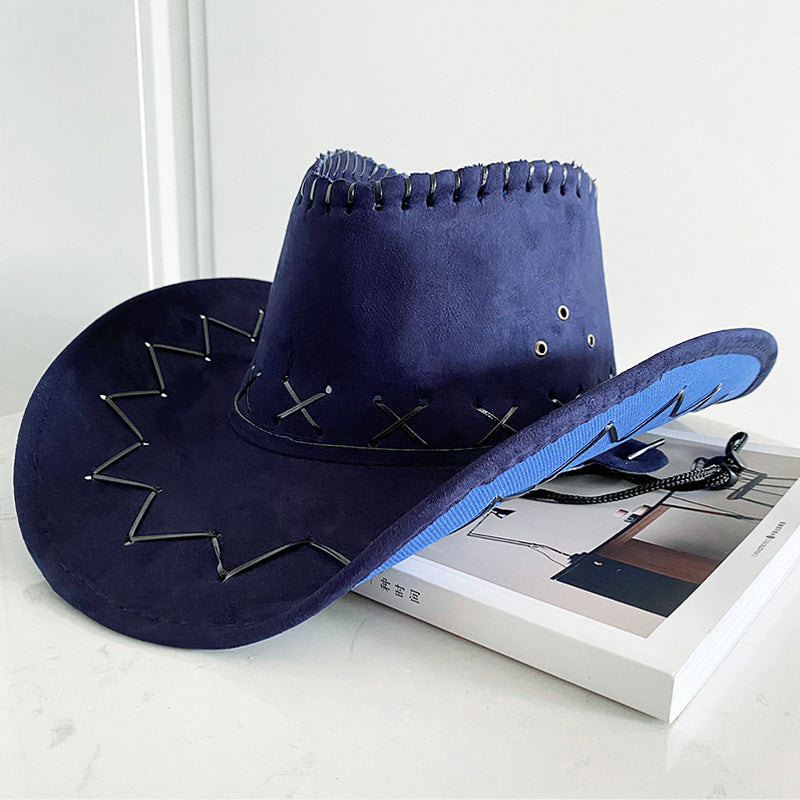 Western Denim American Retro Beaded Beach Sunhat