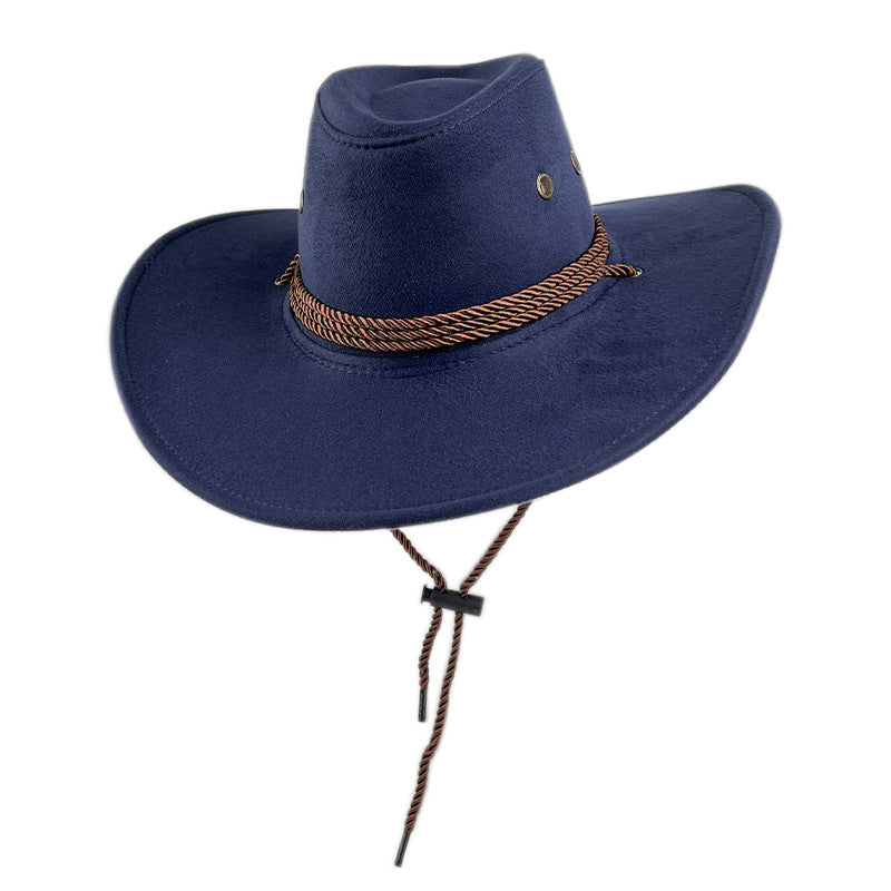Suede Western Denim Retro Knight Felt Jazz Hat