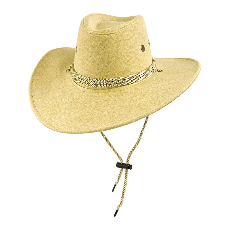 Suede Western Denim Retro Knight Felt Jazz Hat