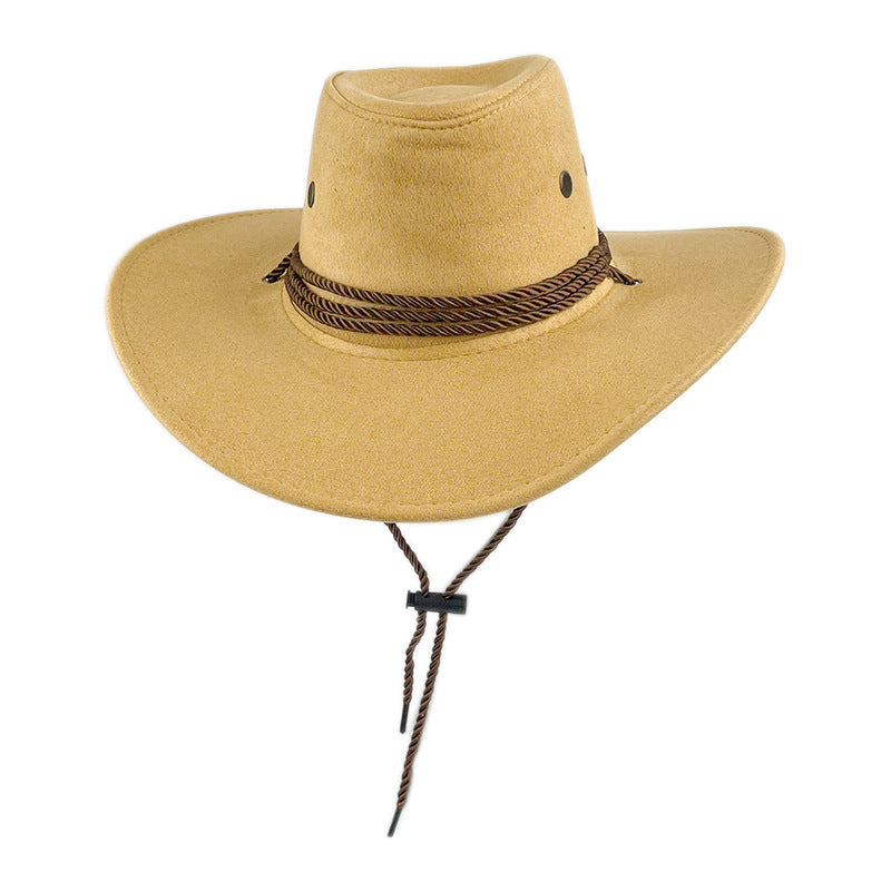 Suede Western Denim Retro Knight Felt Jazz Hat