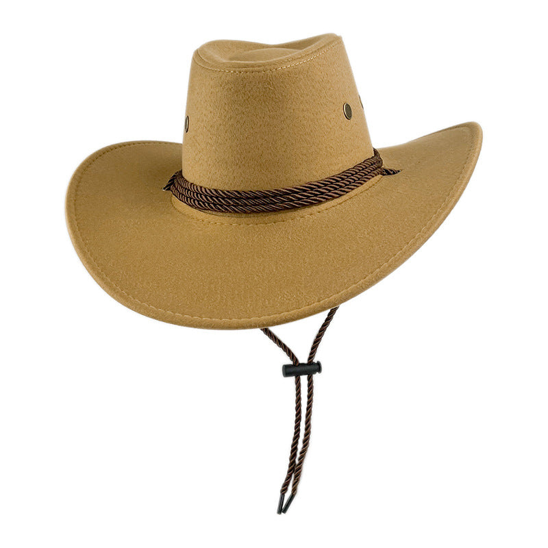 Suede Western Denim Retro Knight Felt Jazz Hat