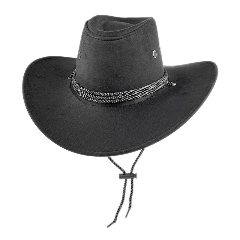 Suede Western Denim Retro Knight Felt Jazz Hat