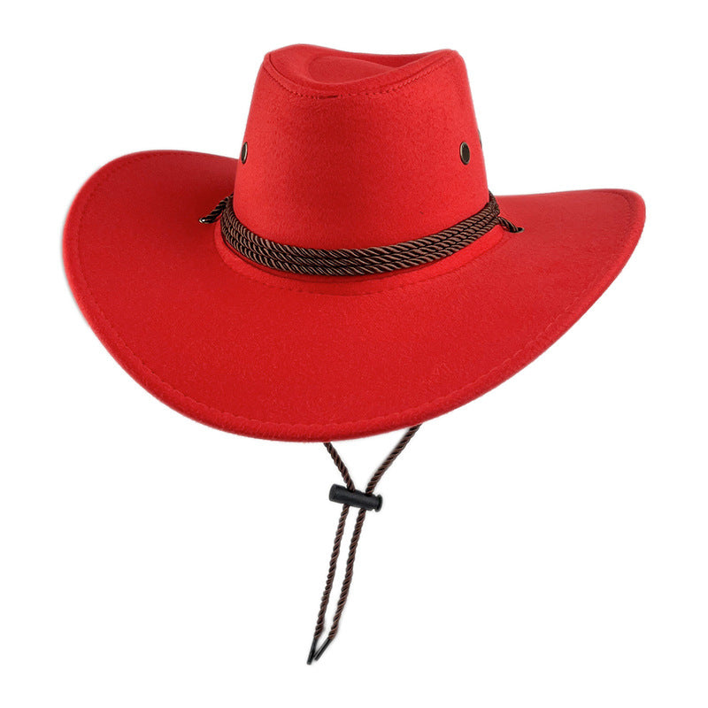 Suede Western Denim Retro Knight Felt Jazz Hat