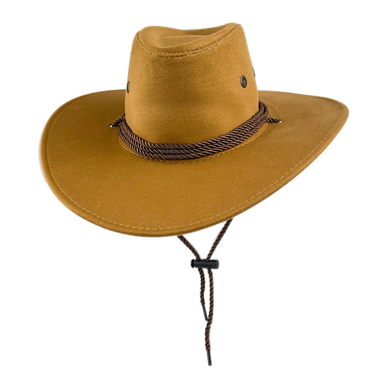 Suede Western Denim Retro Knight Felt Jazz Hat