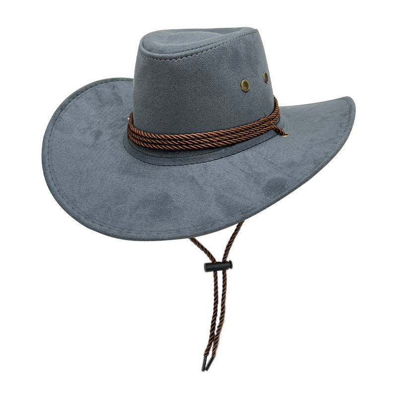 Suede Western Denim Retro Knight Felt Jazz Hat