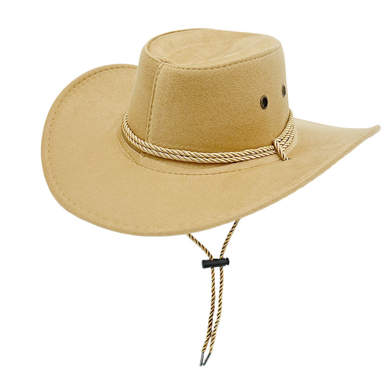 Suede Western Denim Retro Knight Felt Jazz Hat