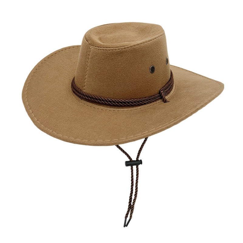 Suede Western Denim Retro Knight Felt Jazz Hat