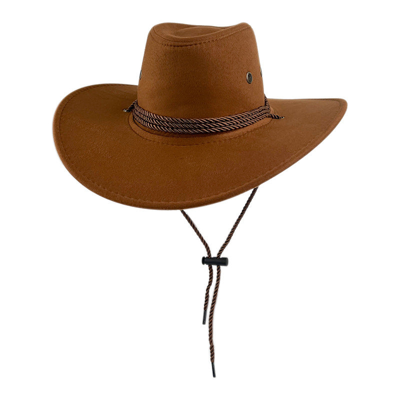 Suede Western Denim Retro Knight Felt Jazz Hat
