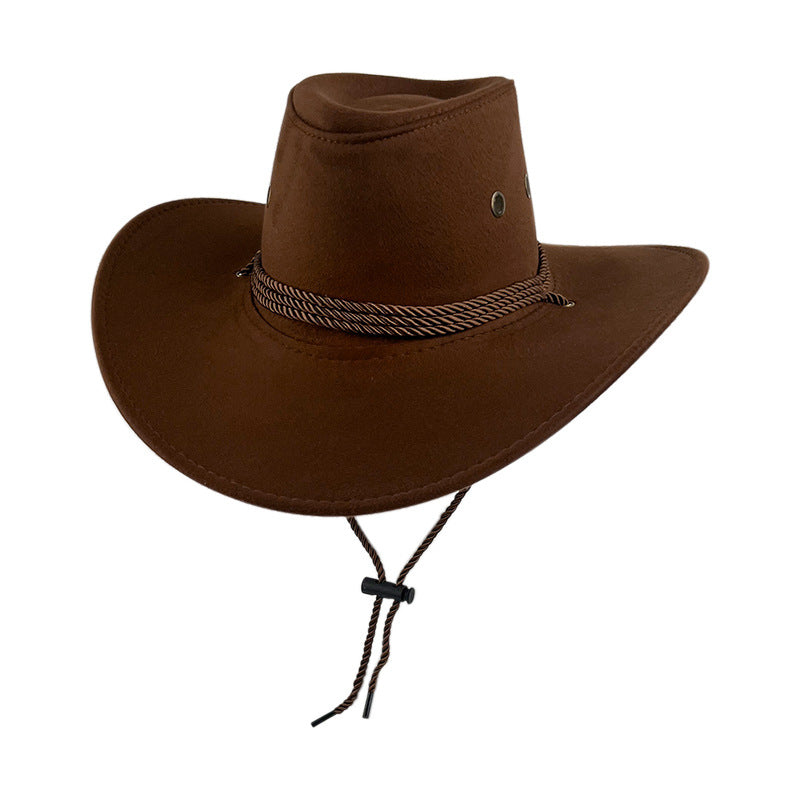 Suede Western Denim Retro Knight Felt Jazz Hat