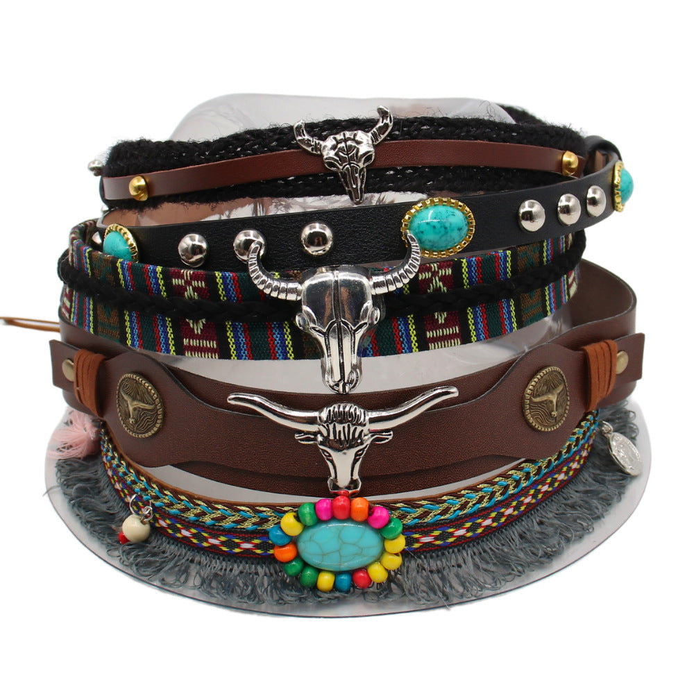 Western Cowboy Hat With Straw Hat Hat Cowboy Hat Special Belt Accessories
