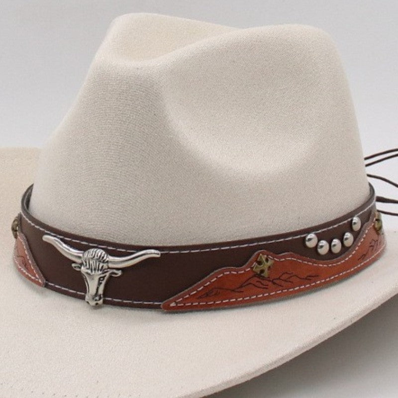 Western Cowboy Hat With Straw Hat Hat Cowboy Hat Special Belt Accessories