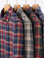 S-4XL Retro Casual Men's Check Shirt [cotton Sanding]]