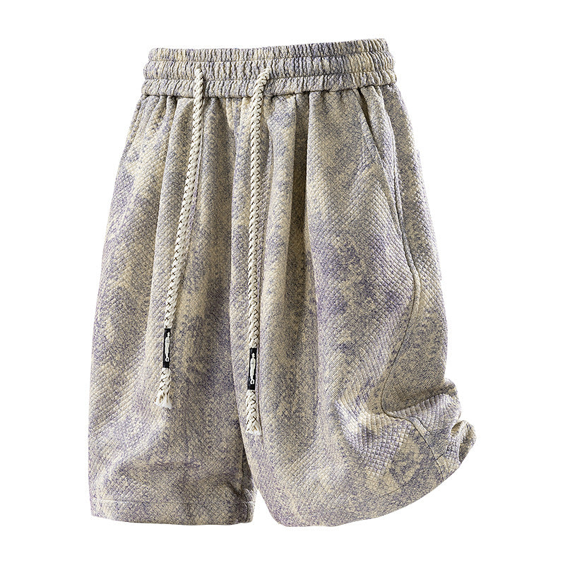 M-8XL Washed Tie-Dye Texture Vintage Loose Pants