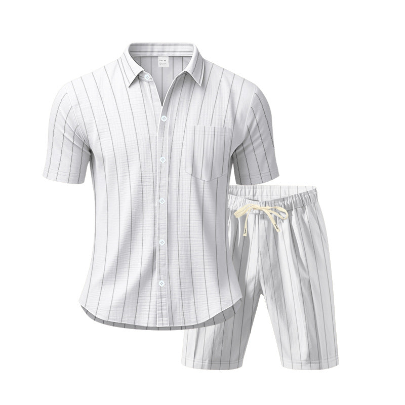 S-3XL Striped Jacquard Suit