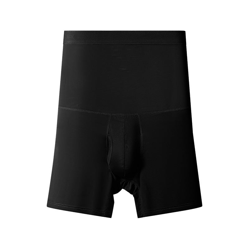 L-5XL,[High-Waist Sports Boxer Briefs] Waist Support,Tummy Control, Extended Length,Boxer Trunks for Plus-Size Men