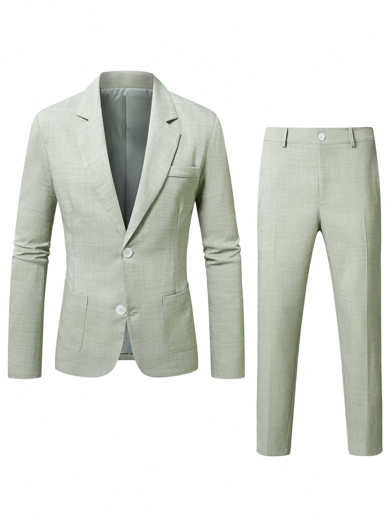 S-3XL Solid Color Suit Pants Set-Business Dinner Wedding