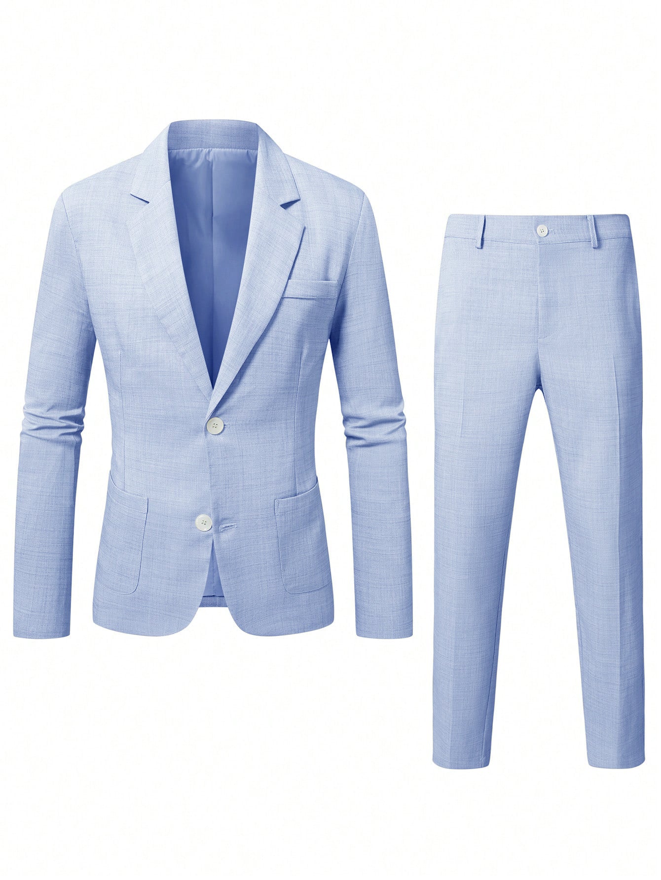 S-3XL Solid Color Suit Pants Set-Business Dinner Wedding