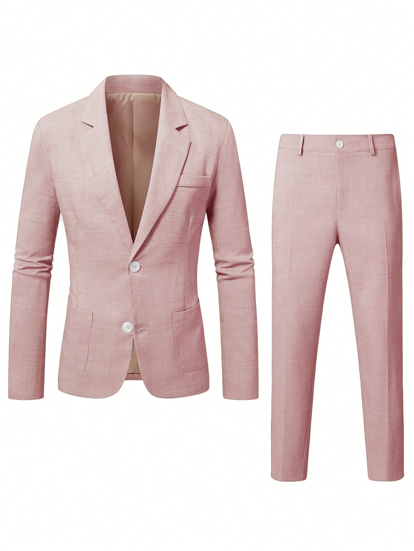 S-3XL Solid Color Suit Pants Set-Business Dinner Wedding