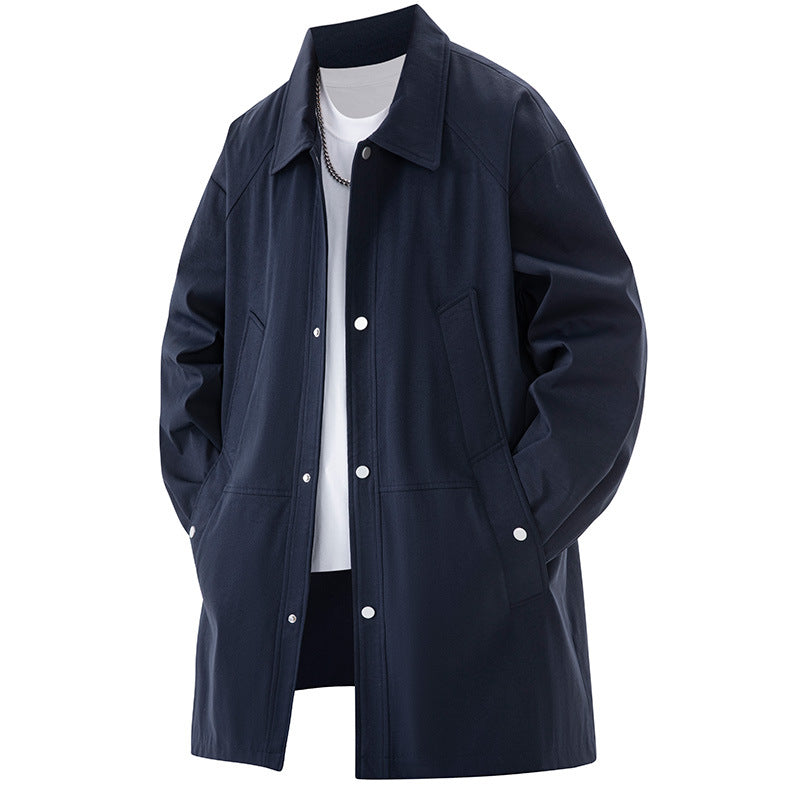 L-9XL Plus Size American Casual Coat Mid-length Coat