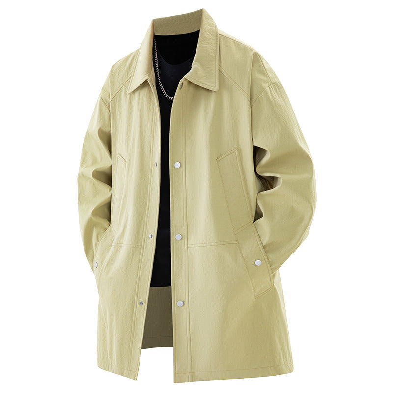 L-9XL Plus Size American Casual Coat Mid-length Coat