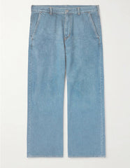 Big & Tall Men's Street Fashion Trend Personality Serial Denim Trousers. Solid Front