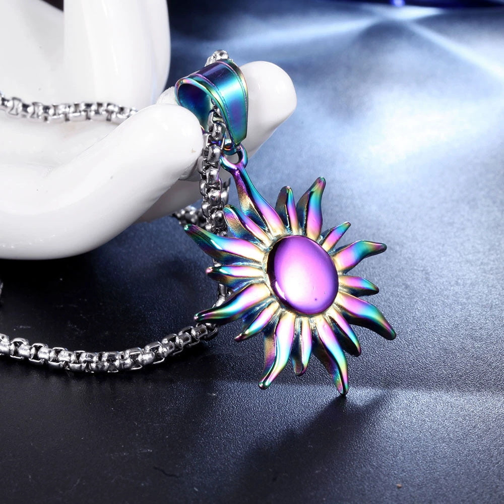 Men's Hip-Hop Sun Pendant Necklace