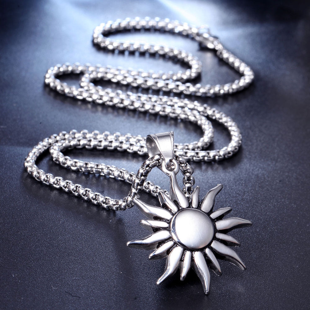 Men's Hip-Hop Sun Pendant Necklace