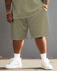 Street Casual Army Green Spelling Camouflage King Letter Print Large Men's Set