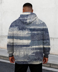 Big & Tall Men's Denim Graffiti-Print Hoodie