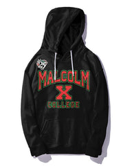 Men's Plus Size Malcolm X College Hoodie and Sweatpants Two Piece Set