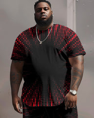 Street Hip Hop Geometric Linear Dot Print Large Men's Suit