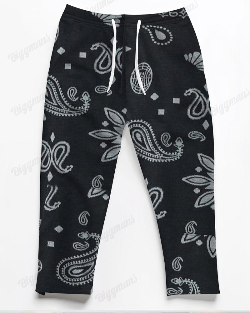 Street Paisley Men's Loose Plus Size Straight Pants