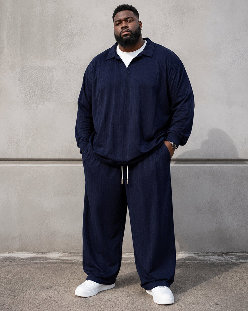 M-8XL Spring And Autumn Leisure Sports Suit Two-piece Set