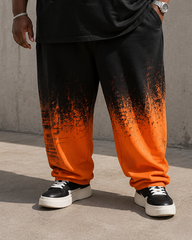 Big & Tall Men's Broken Wings Cross Lightning Print T-Shirt Pants Set