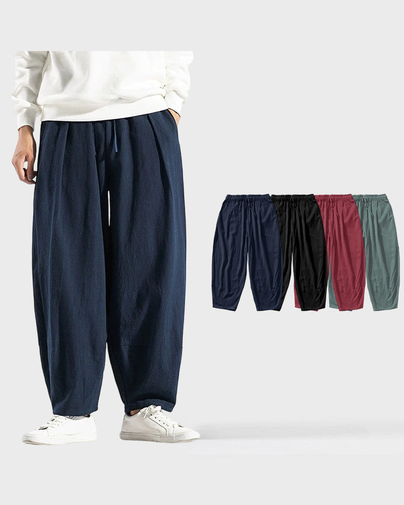 Cotton And Linen Casual Loose Wide-leg Pants