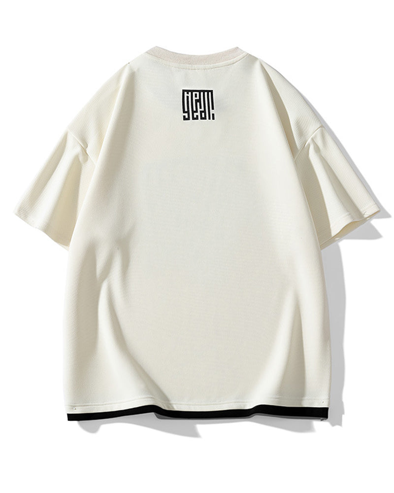 M-8XL Thin Half Sleeve Ice Silk Crewneck Tee