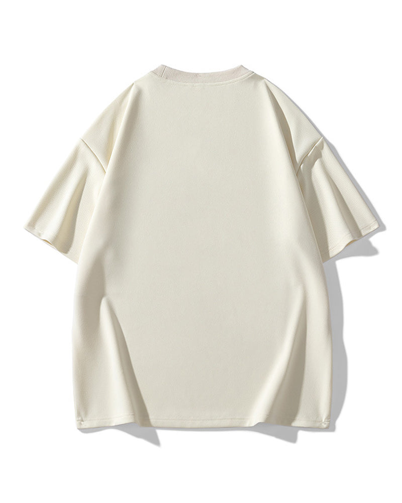 M-8XL Ice Silk Workwear Pocket Short-sleeved T-shirt