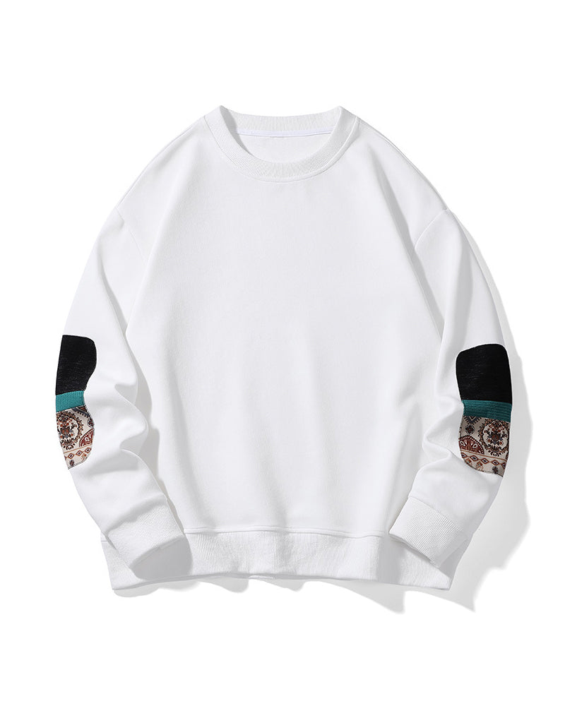M-8XL Round Neck Long Sleeve Pullover Sweater