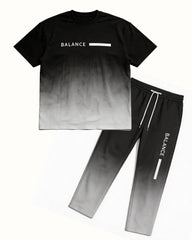 Big & Tall Men's BALANCE Gradient Print T-Shirt Pants Set