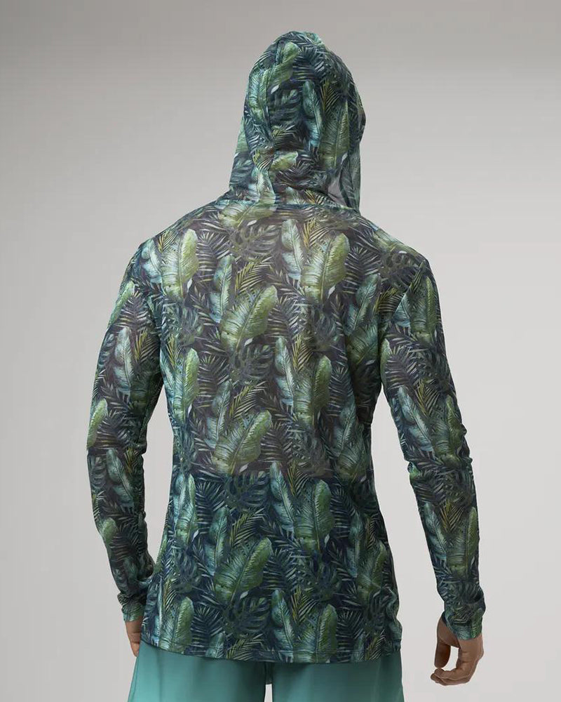 Camouflage Beach Blouse Hooded Long Sleeve T-shirt M-3XL