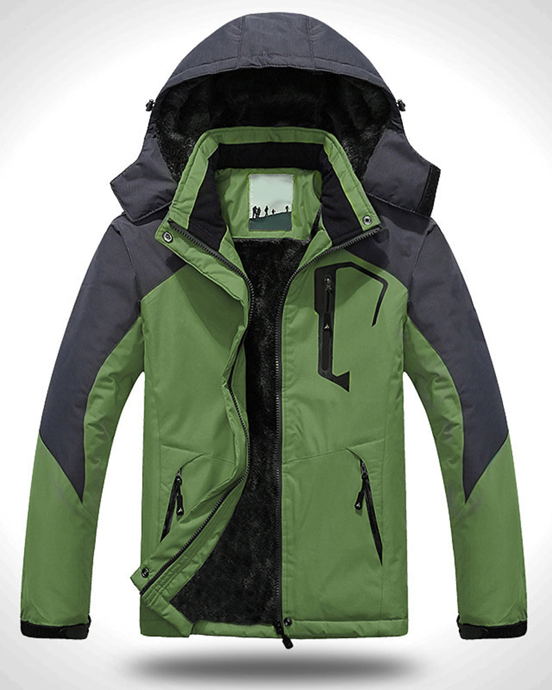 M-6XL Velvet Warm Outdoor Windproof Mountaineering Suit