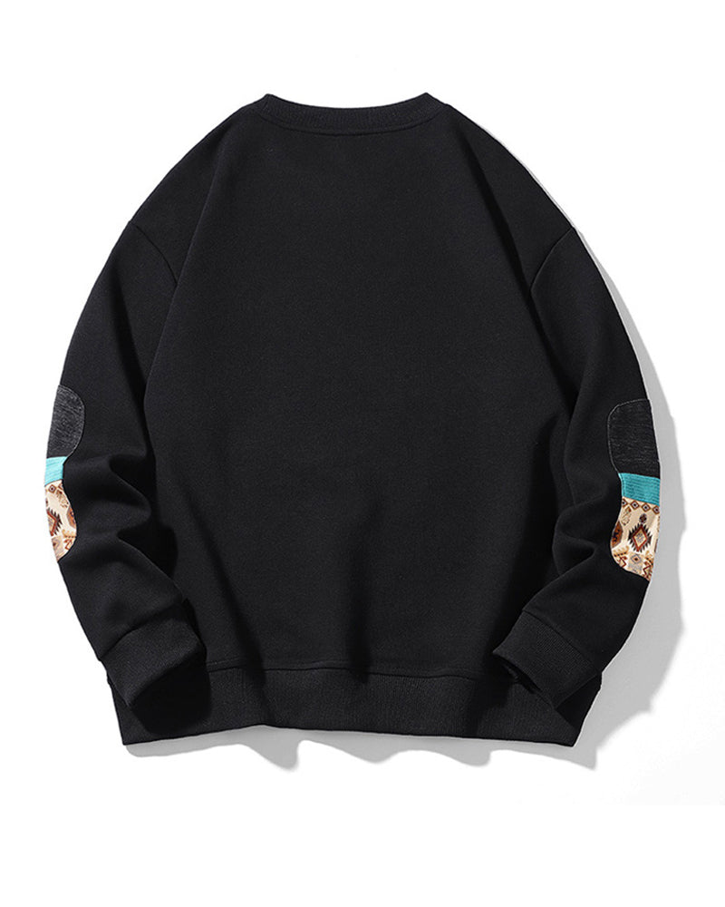 M-8XL Round Neck Long Sleeve Pullover Sweater
