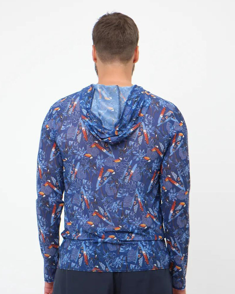 Camouflage Beach Blouse Hooded Long Sleeve T-shirt M-3XL